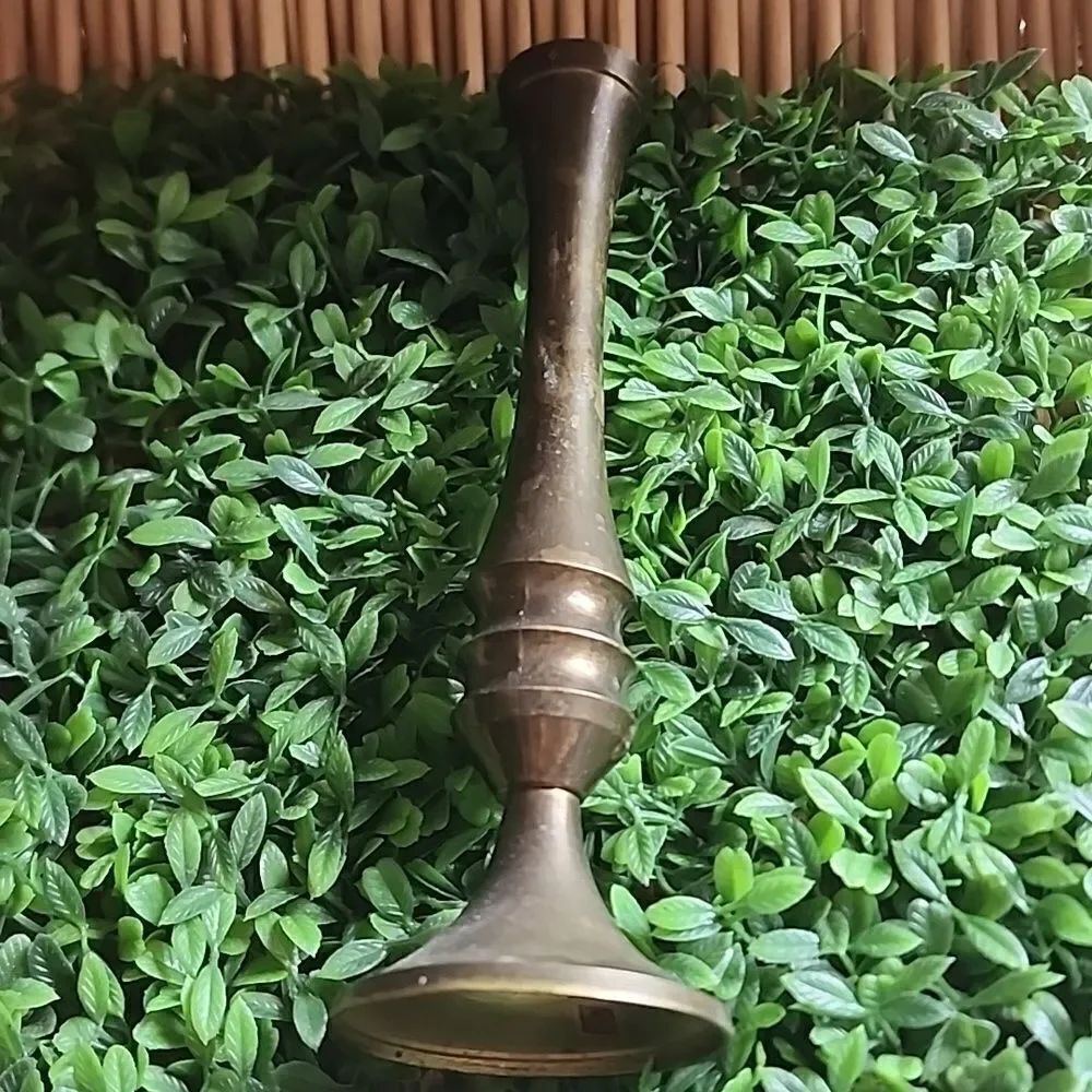 Vintage Brass Bud Vase Warm Tone